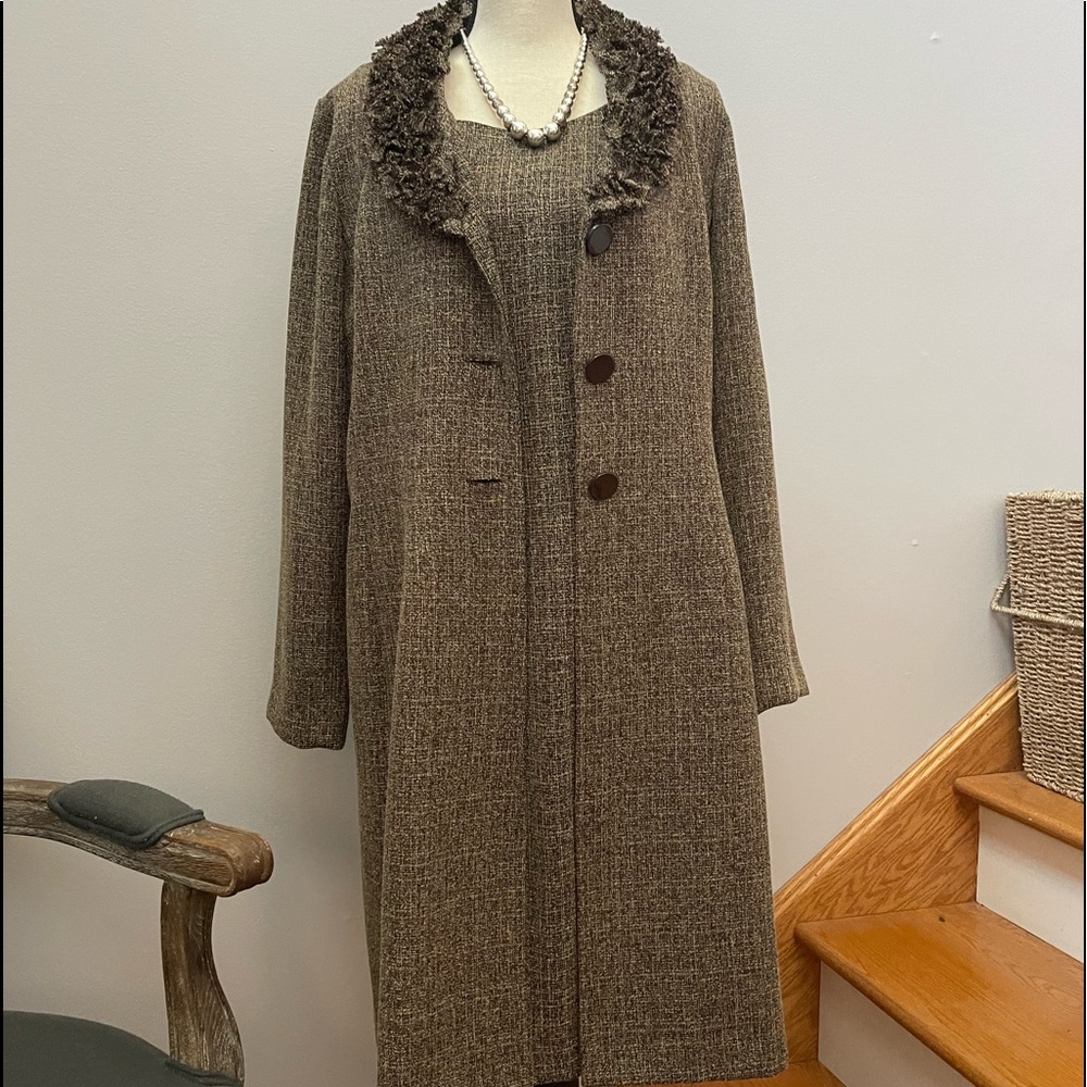 Womens 2 piece dress and coat set